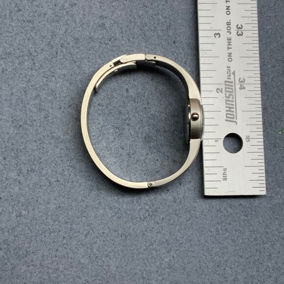 Costello Hinged Bracelet Watch Silver Ladies Quartz Textured Face Vintage Wear B - Picture 4 of 4